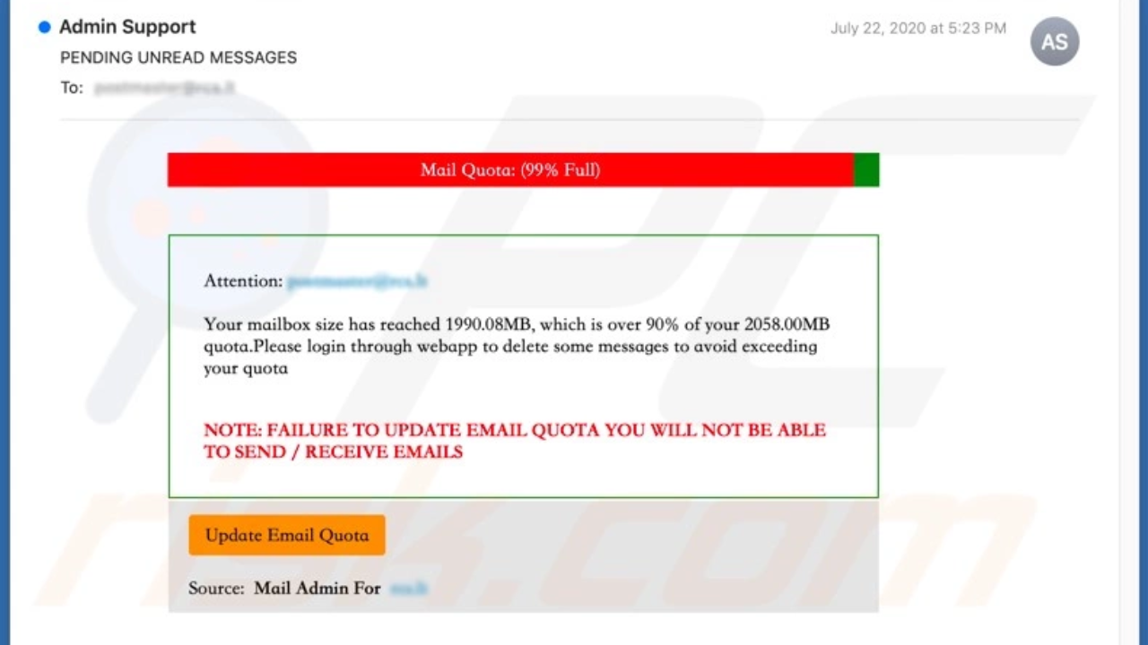 Phishing email cảnh báo overload doanh nghiệp